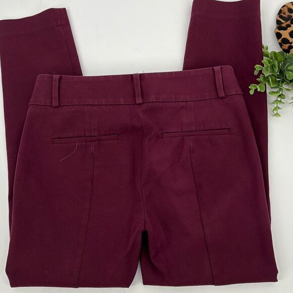 Ann Taylor Loft Marisa Skinny Cropped Stretch Pants Burgundy 0 - Picture 5 of 11